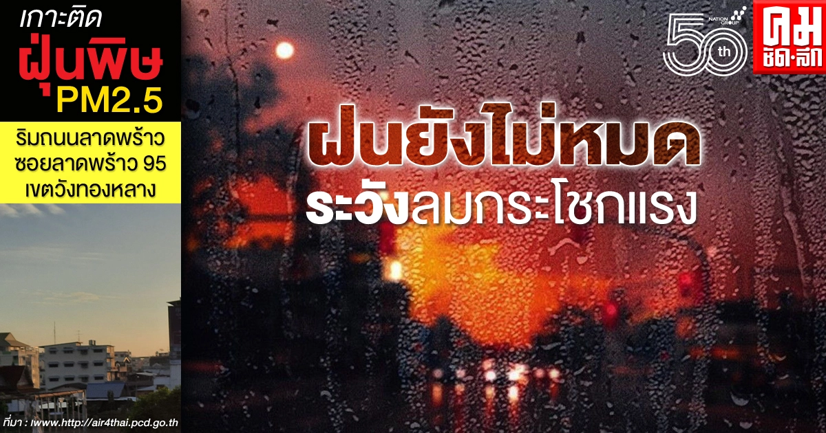 กรมอุตุฯ เผยหลายจังหวัดยังไม่หมดฝน เตือนระวังฝนตกหนัก-ลมกระโชกแรง กทม.โดนด้วย กรมอุตุฯ เผยหลายจังหวัดยังไม่หมดฝน เตือนระวังฝนตกหนัก-ลมกระโชกแรง กทม.โดนด้วย