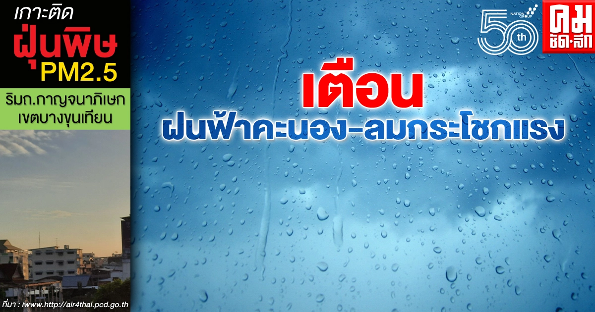 พยากรณ์อากาศวันนี้ ร้อนสูงสุด 38 องศาฯ ฝนฟ้าคะนอง ลมกระโชกแรง พยากรณ์อากาศวันนี้ ร้อนสูงสุด 38 องศาฯ ฝนฟ้าคะนอง ลมกระโชกแรง