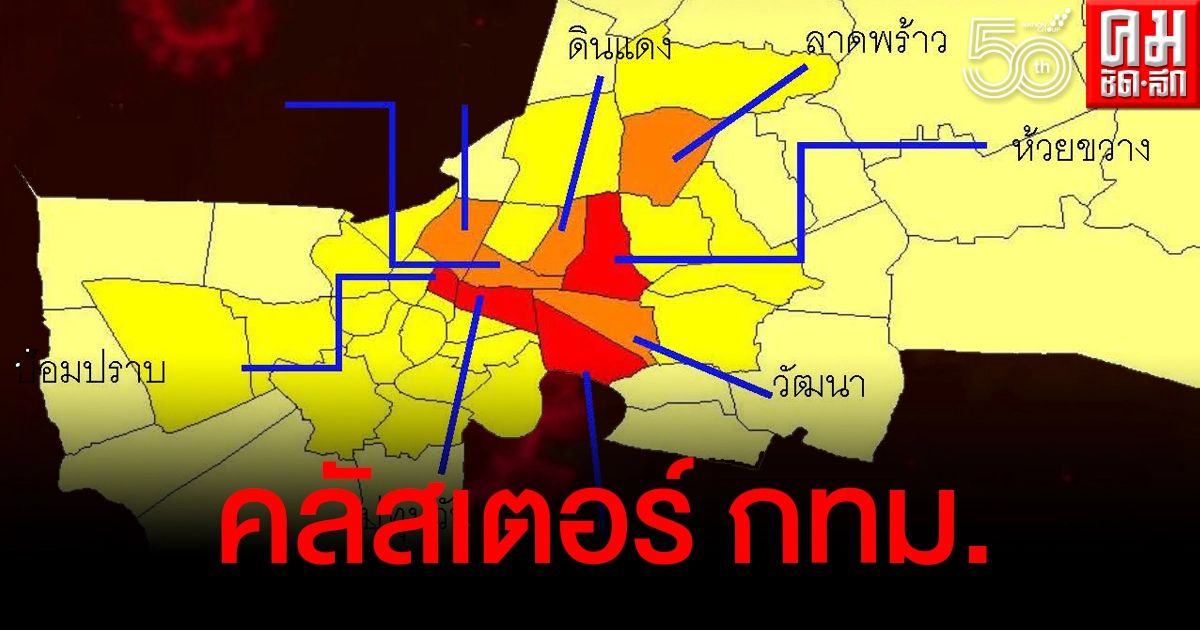 เปิด 27 คลัสเตอร์ใน 17 เขต กทม.เขตไหนเฝ้าระวังสูงสุด อยู่ระหว่างเฝ้าระวังและพบใหม่ เปิด 27 คลัสเตอร์ใน 17 เขต กทม.เขตไหนเฝ้าระวังสูงสุด อยู่ระหว่างเฝ้าระวังและพบใหม่