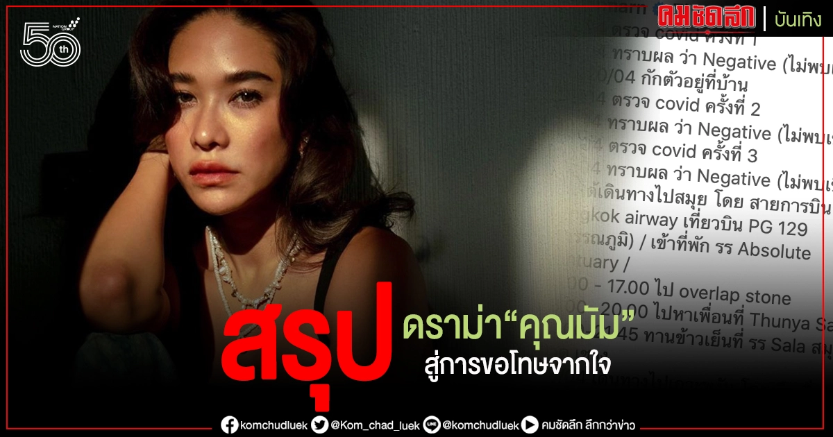 สรุปดราม่า "พลอย เฌอมาลย์"ไม่กักตัว สู่การขอโทษการ์ดตก สรุปดราม่า "พลอย เฌอมาลย์"ไม่กักตัว สู่การขอโทษการ์ดตก