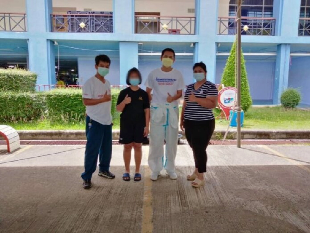 ยินดีด้วย..เด็กหญิงติด'โควิด' นั่งสอบในรพ.สนาม ติด ม.1 ได้กลับบ้านแล้ว