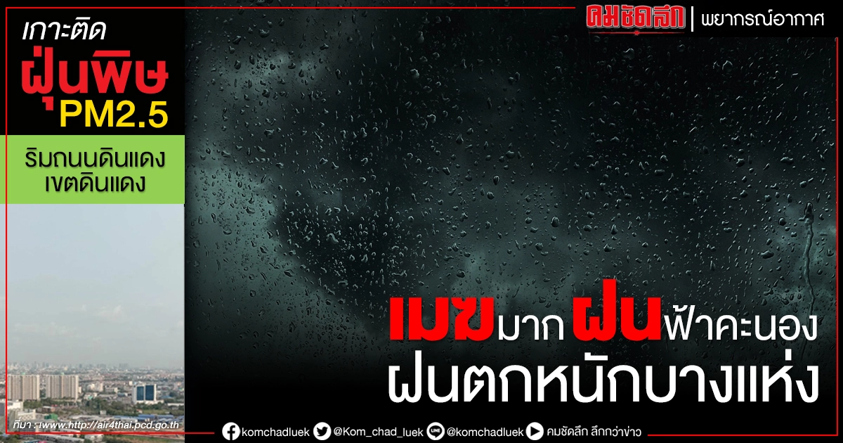 พยากรณ์อากาศ ไทยตอนบนมีฝนฟ้าคะนอง 3 ภาคฝนตกหนักบางแห่ง เตือนชาวเรือควรงดเดินเรือ