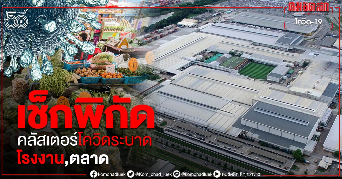 เช็กพิกัด จังหวัดไหนบ้างคลัสเตอร์โควิดระบาดกระจายชุมชน,โรงงาน,ตลาด 