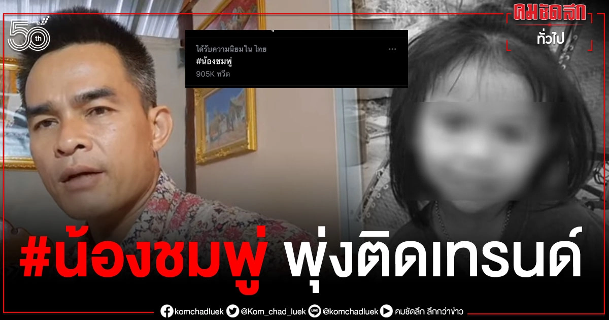 แฮชแท็ก"น้องชมพู่" พุ่งติดเทรนด์ทวิตทันที หลัง"ลุงพล"โดนหมายจับ แฮชแท็ก"น้องชมพู่" พุ่งติดเทรนด์ทวิตทันที หลัง"ลุงพล"โดนหมายจับ