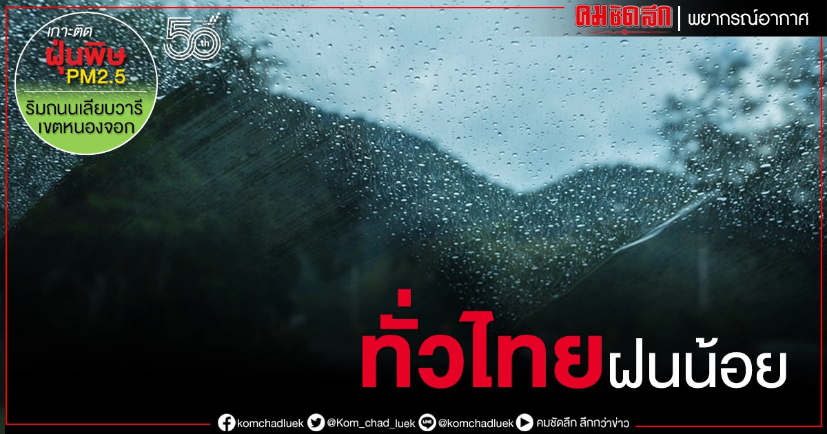 สภาพอากาศวันนี้ ไทยฝนเริ่มน้อยลง แต่อากาศร้อนหนัก สูงสุด 39 องศา