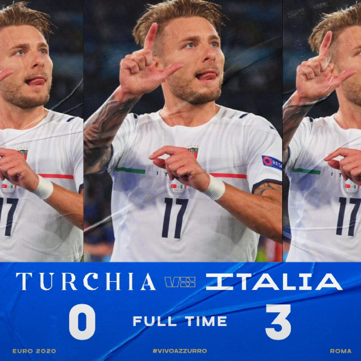 อิตาลีเปิดหัวสวยกระซวกตุรกี3-0 ศึก"ยูโร2020"