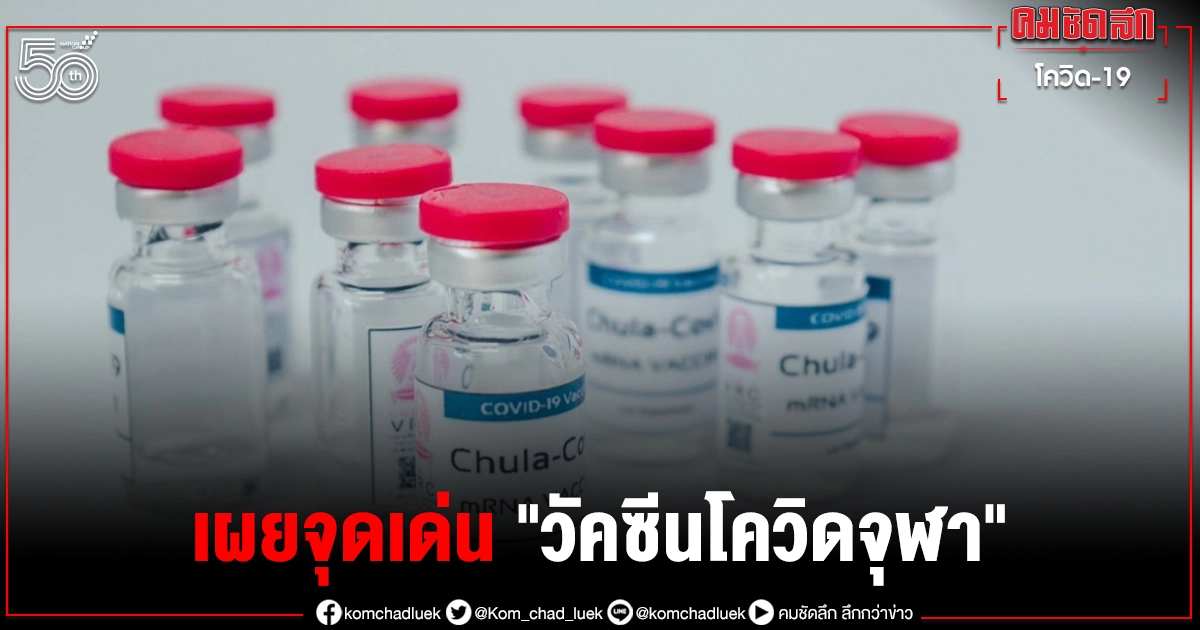 เผยจุดเด่น "วัคซีนโควิดจุฬา" หลังทดลองในมนุษย์ครั้งแรก เผยจุดเด่น "วัคซีนโควิดจุฬา" หลังทดลองในมนุษย์ครั้งแรก