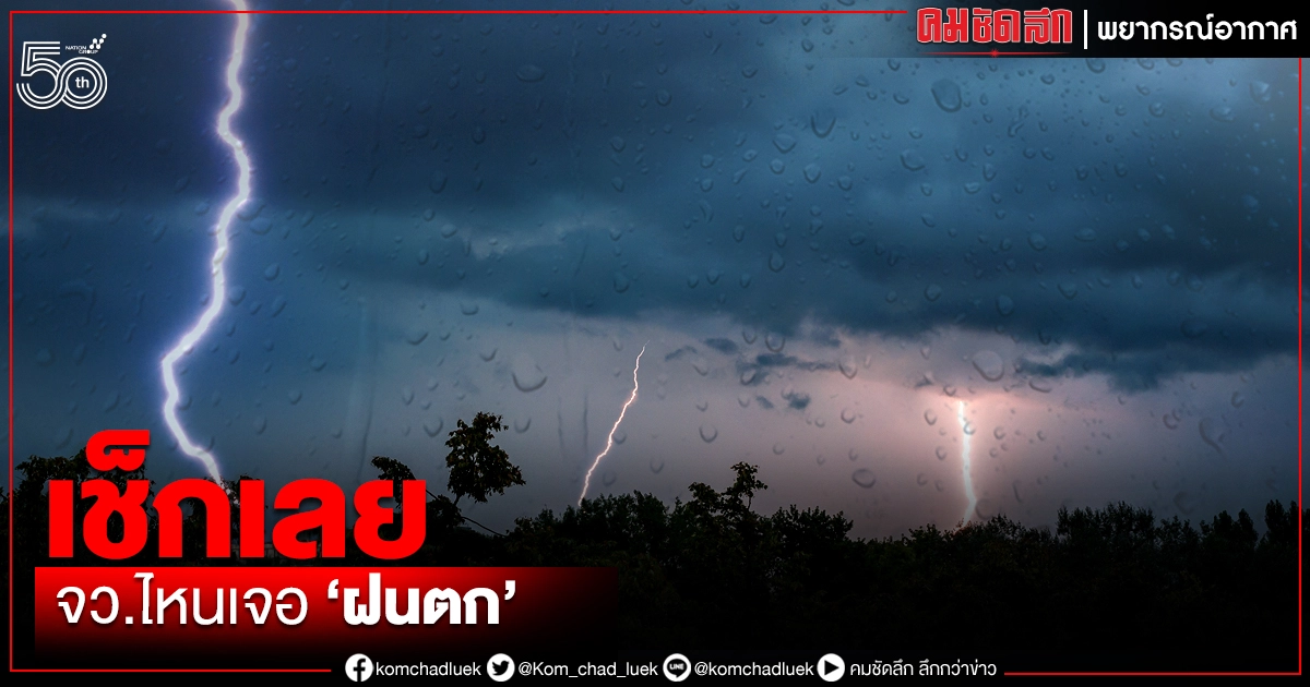 เช็กเลย "ฝนตก" จังหวัดไหนบ้าง พยากรณ์อากาศ 18-24 มิ.ย. 64 เช็กเลย "ฝนตก" จังหวัดไหนบ้าง พยากรณ์อากาศ 18-24 มิ.ย. 64