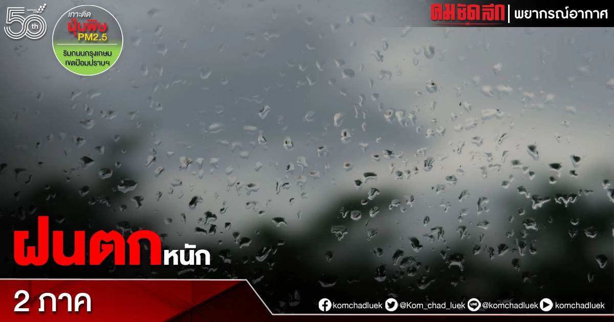 "พยากรณ์อากาศ" 19 จังหวัดภาคตะวันออก ภาคใต้มีฝนฟ้าคะนอง ฝนตกหนัก - กทม.ร้อยละ 40 "พยากรณ์อากาศ" 19 จังหวัดภาคตะวันออก ภาคใต้มีฝนฟ้าคะนอง ฝนตกหนัก - กทม.ร้อยละ 40