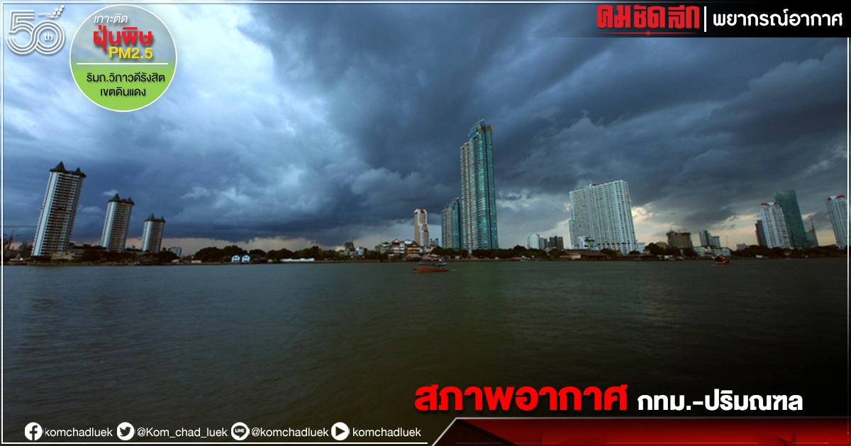 "พยากรณ์อากาศ" กทม.-ปริมณฑล อุณหภูมิสูงสุด 37 องศา เช็ก 13 จว.ภาคอีสานรับมือฝนฟ้าคะนอง