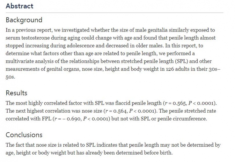 ค้นพบ"จมูก"สัมพันธ์กับ"อวัยวะเพศ นักวิจัยพิสูจน์มาแล้ว 