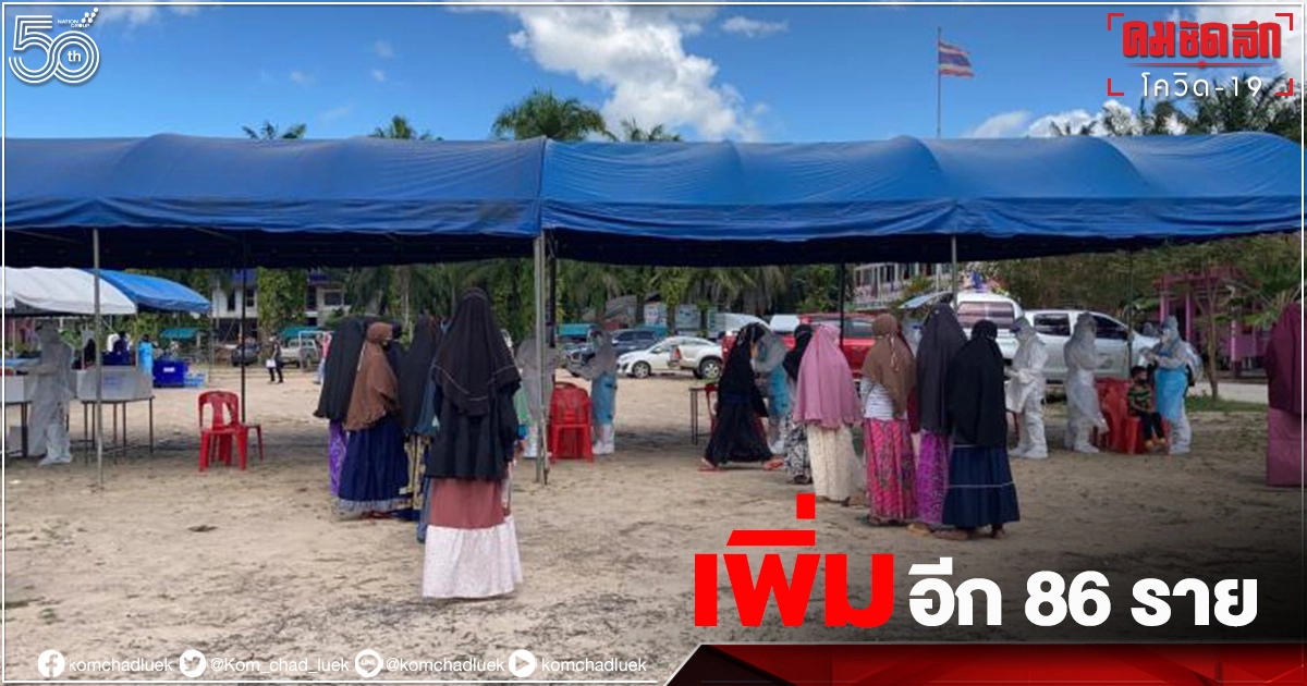 ด่วน.."คลัสเตอร์ปอเนาะทรายขาว" นักเรียนติดเชื้อเพิ่มอีก 86 รายกักตัวกลุ่มเสี่ยงกว่า 700 ราย ด่วน.."คลัสเตอร์ปอเนาะทรายขาว" นักเรียนติดเชื้อเพิ่มอีก 86 รายกักตัวกลุ่มเสี่ยงกว่า 700 ราย