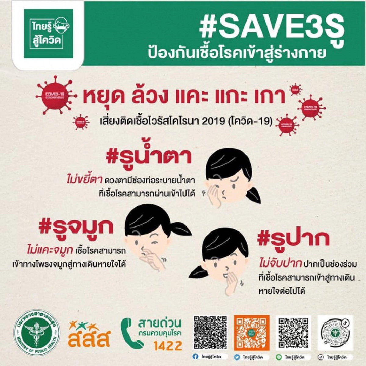 Save 3 รู เสี่ยงติดเชื้อโควิด-19