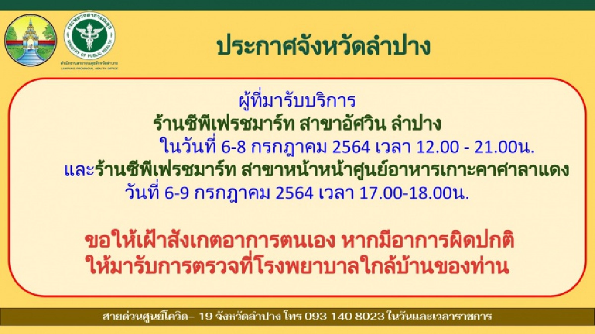 ลำปาง, โควิด-19, รถไฟ, กักตัว