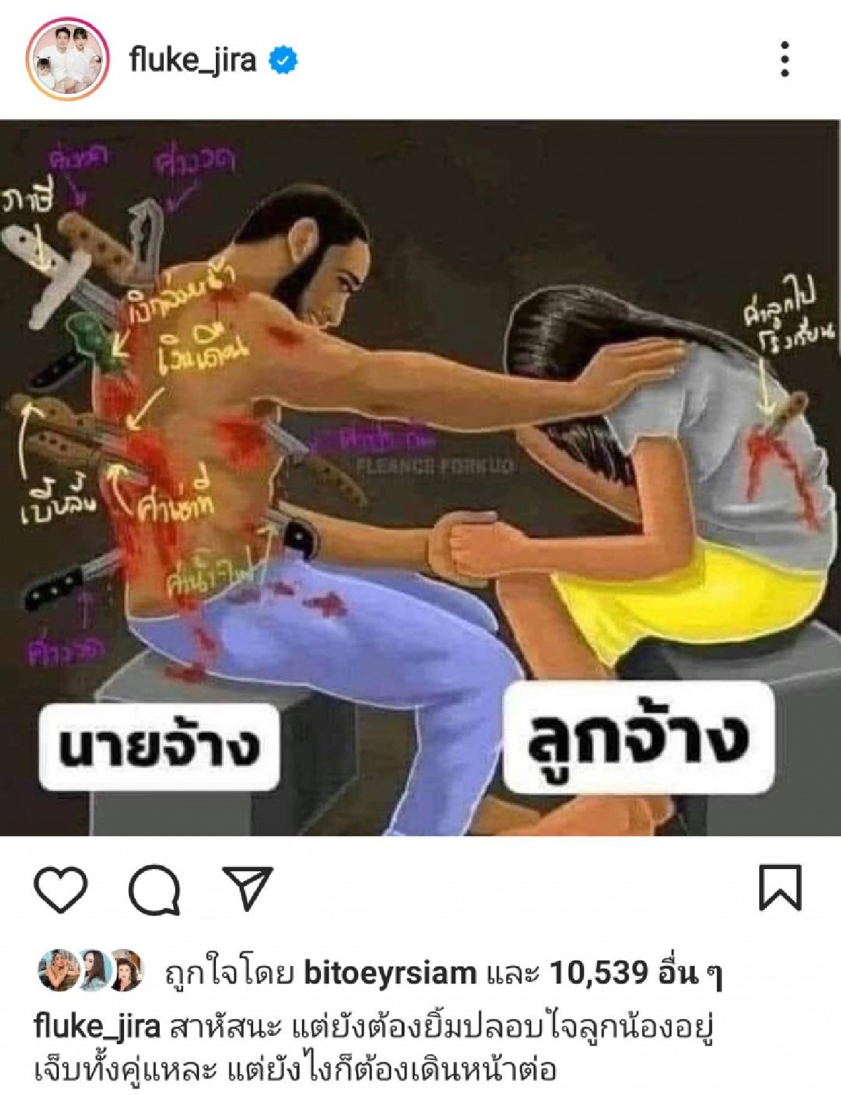 โควิดทำพิษ "ฟลุค จิระ" ใช้ภาพสื่อความหมายนายจ้างสาหัส แต่ต้องสู้เพื่อลูกน้อง