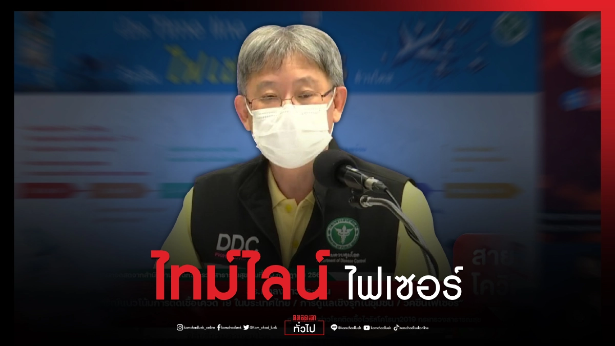 เปิดไทมไลน์จัดสรร "ไฟเซอร์" ล็อตแรก เริ่มฉีด"9 ส.ค"นี้ เปิดไทมไลน์จัดสรร "ไฟเซอร์" ล็อตแรก เริ่มฉีด"9 ส.ค"นี้