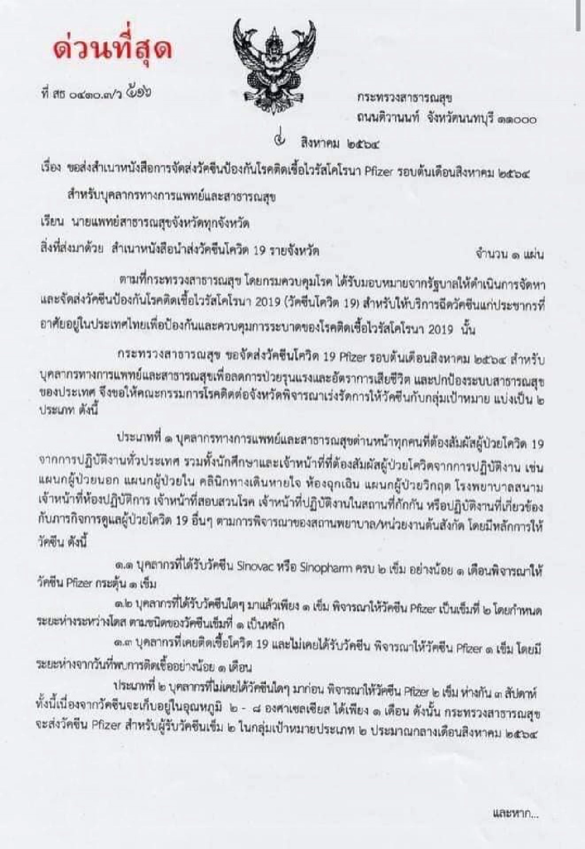 ภาคีสาธารณสุข ตั้งข้อสงสัย บุคลากรเข้าเกณฑ์จัดสรร"ไฟเซอร์"เพียง 400,000 โดส ยอดลวงโผล่เพียบ
