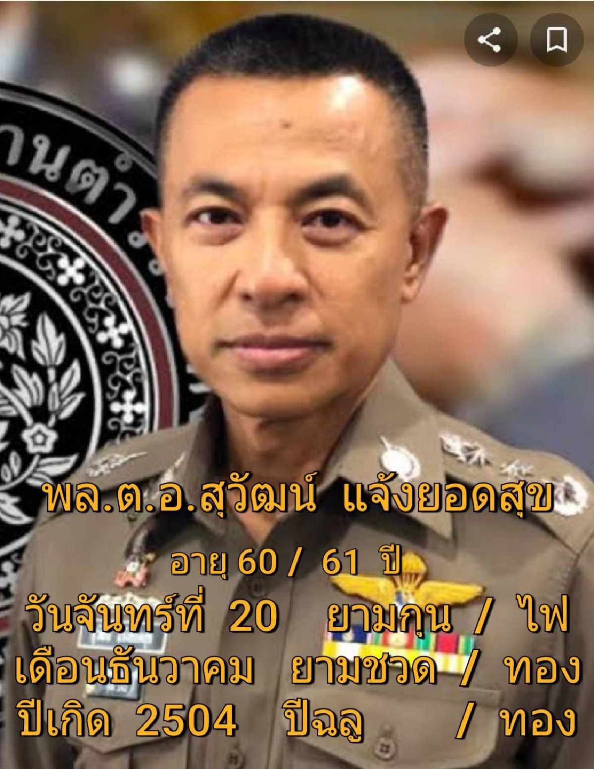 ซินแสเข่ง ผ่าดวง "สุวัฒน์ แจ้งยอดสุข" ตกดวงความขัดแย้งแบกคดีความจนเกษียณ