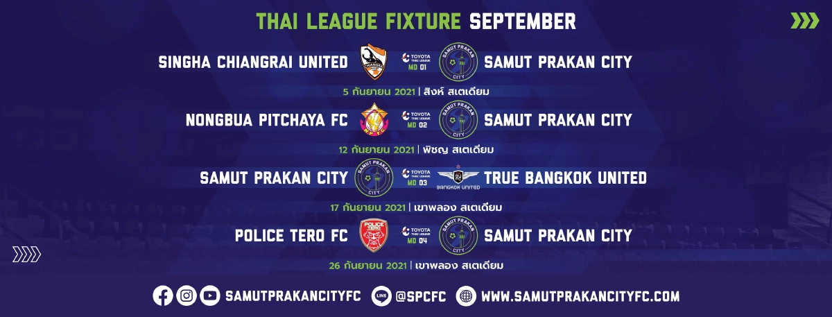 "สมุทรปราการซิตี้" ตั้งเป้า 3 แต้ม "ไทยลีก 1"  เกมบู๊ "สิงห์เชียงราย ยูไนเต็ด"