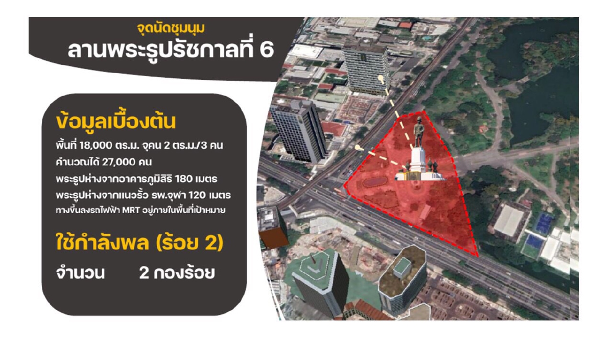 ไปไม่ถึงสวนลุม "REDEM" ยุติชุมนุม หลังแขวนป้ายข้อเรียกร้องที่แยกประตูน้ำ