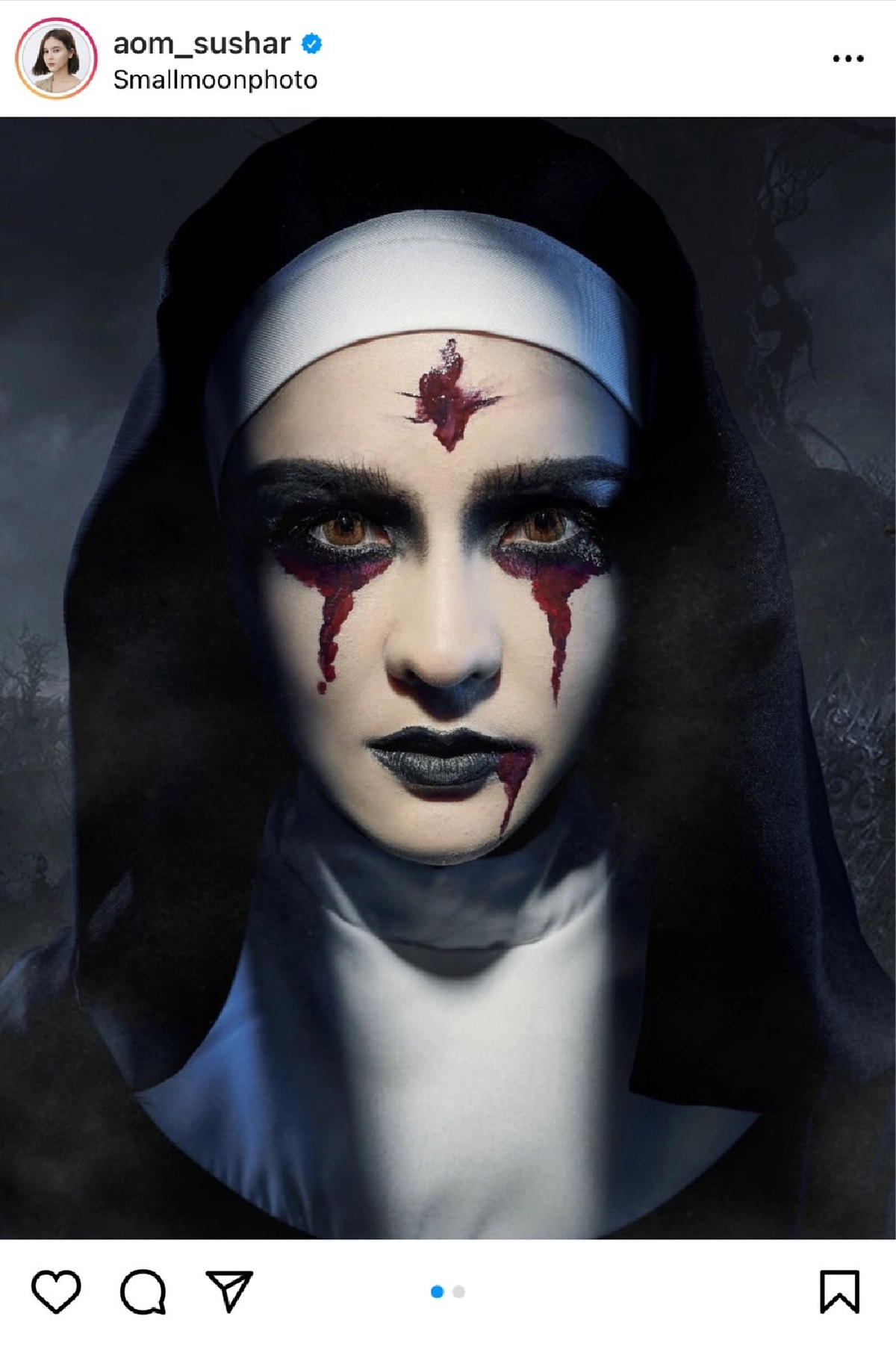 "ออม สุชาร์" มาเต็ม ทุ่มมาก แต่งเป็นผีแม่ชี รับฮาโลวีน ไม่ทำให้ผิดหวังซักปี