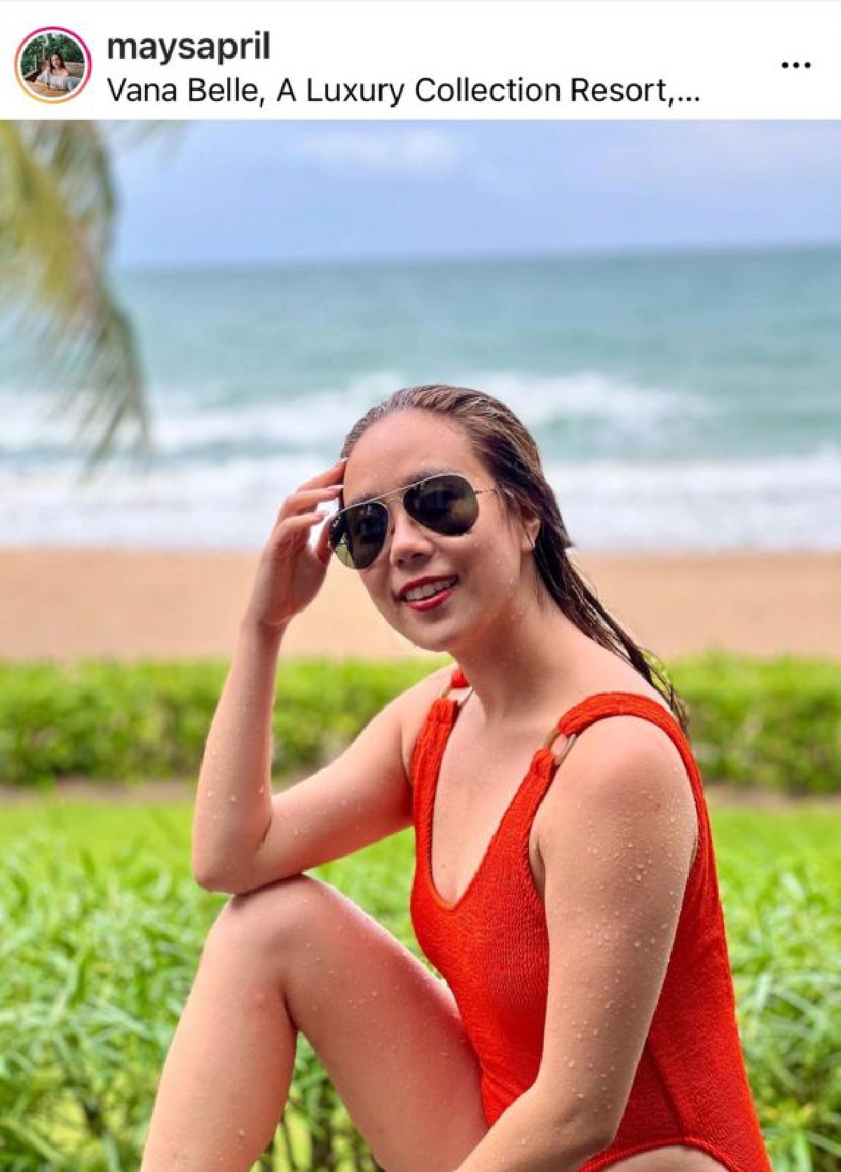 "เมษา กิตติมา" อวดหุ่นแซ่บระหว่างฮันนีมูนกับสามี "นิว ชัยพล"