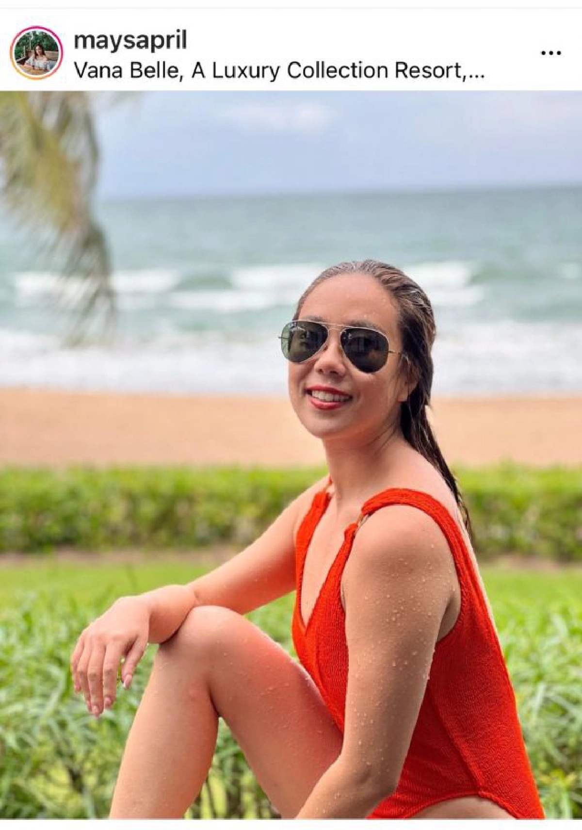 "เมษา กิตติมา" อวดหุ่นแซ่บระหว่างฮันนีมูนกับสามี "นิว ชัยพล"