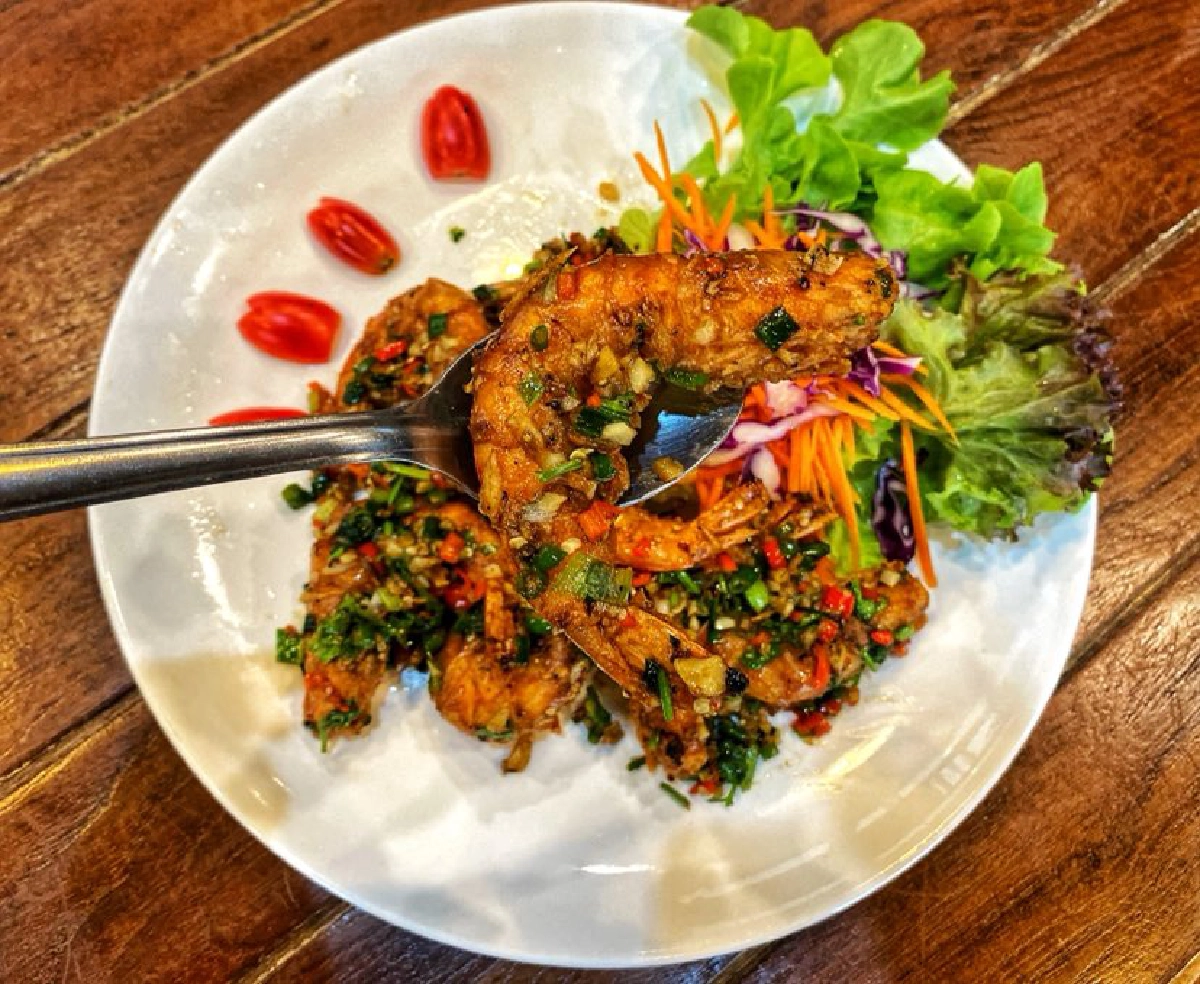 กุ้งคั่วพริกเกลือ