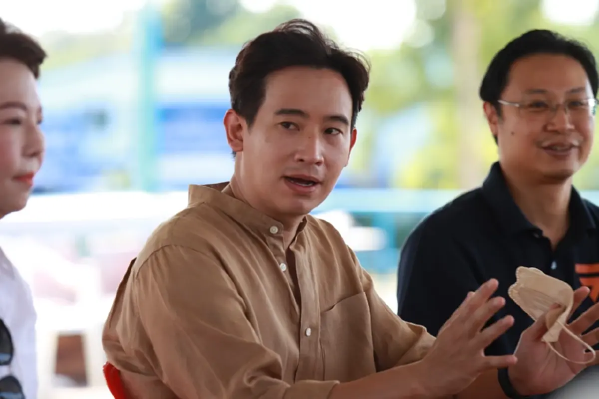 พิธา ลิ้มเจริญรัตน์ หัวหน้าพรรคก้าวไกล และคณะ ลงพื้นที่ ที่เขื่อนกระเสียว อ.ด่านช้าง จ.สุพรรณบุรี 