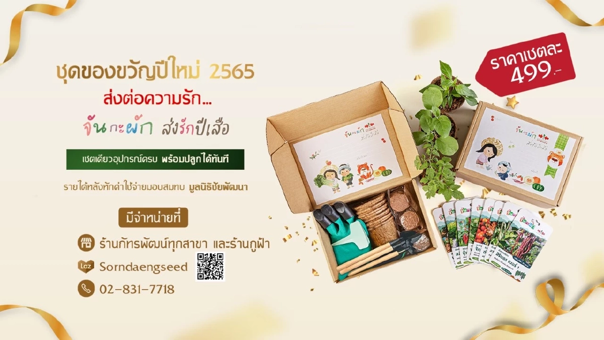 ชุดปลูกผัก “จันกะผัก ส่งรักปีเสือ 2565” บุกตลาดของขวัญปีใหม่