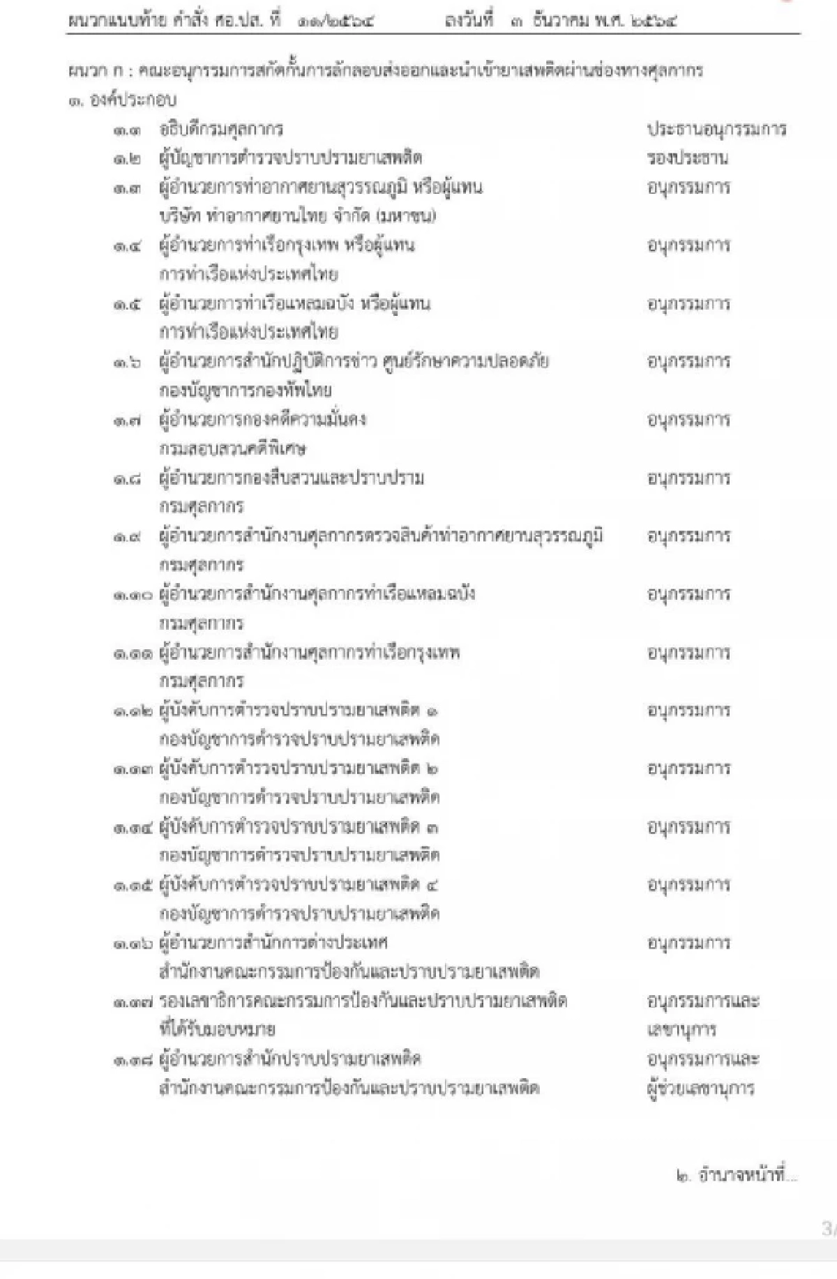 "สมศักดิ์" ตั้ง "อธิบดีศุลกากร" นั่งปธ.อนุฯสกัดลอบนำเข้า-ส่งออก "ยาเสพติด"