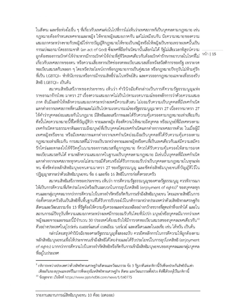 สสส. เผยแพร่สถานการณ์ "สิทธิมนุษยชน" ในไทยปี 64 พบถดถอยไปมาก