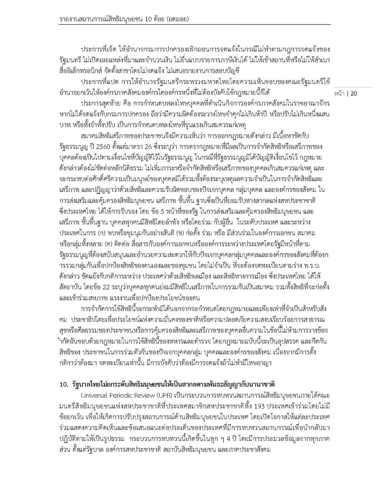 สสส. เผยแพร่สถานการณ์ "สิทธิมนุษยชน" ในไทยปี 64 พบถดถอยไปมาก