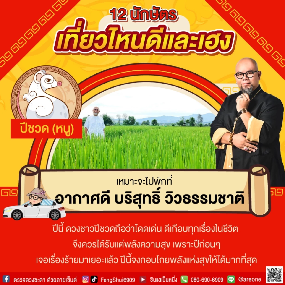 12 "นักษัตร" เที่ยวไหนดีและเฮง ประจำปี 2565 โดย อาจารย์เป็นหนึ่ง วงษ์ภูดร