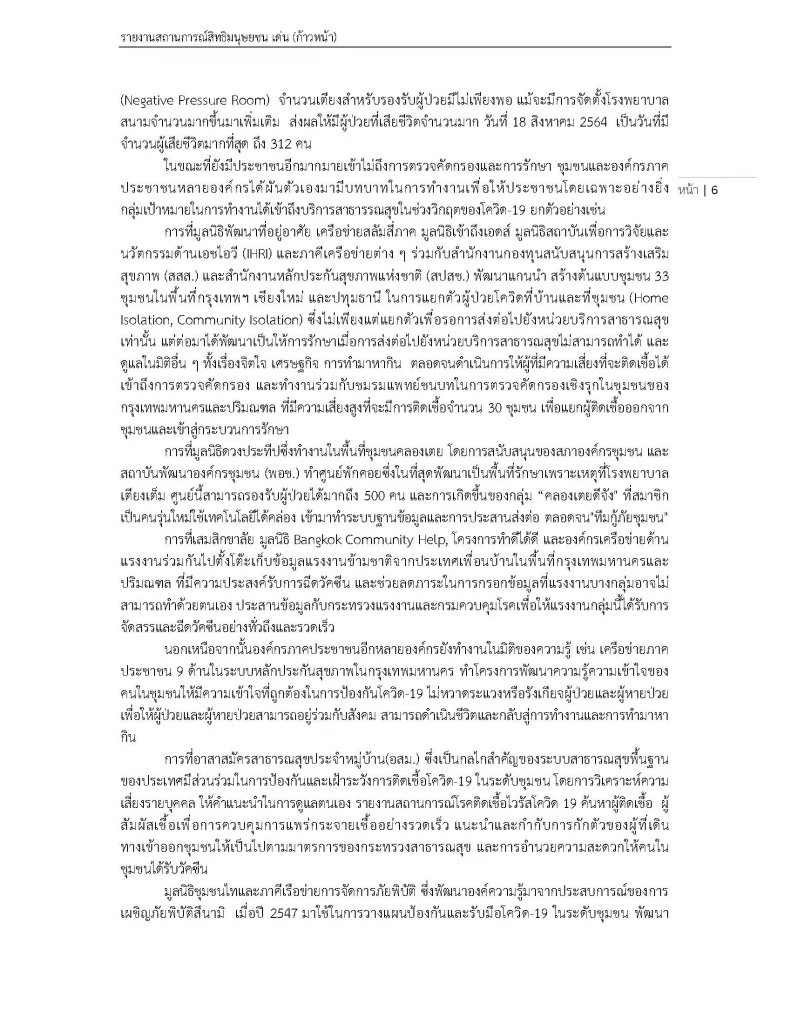 สสส. เผยแพร่สถานการณ์ "สิทธิมนุษยชน" ในไทยปี 64 พบถดถอยไปมาก