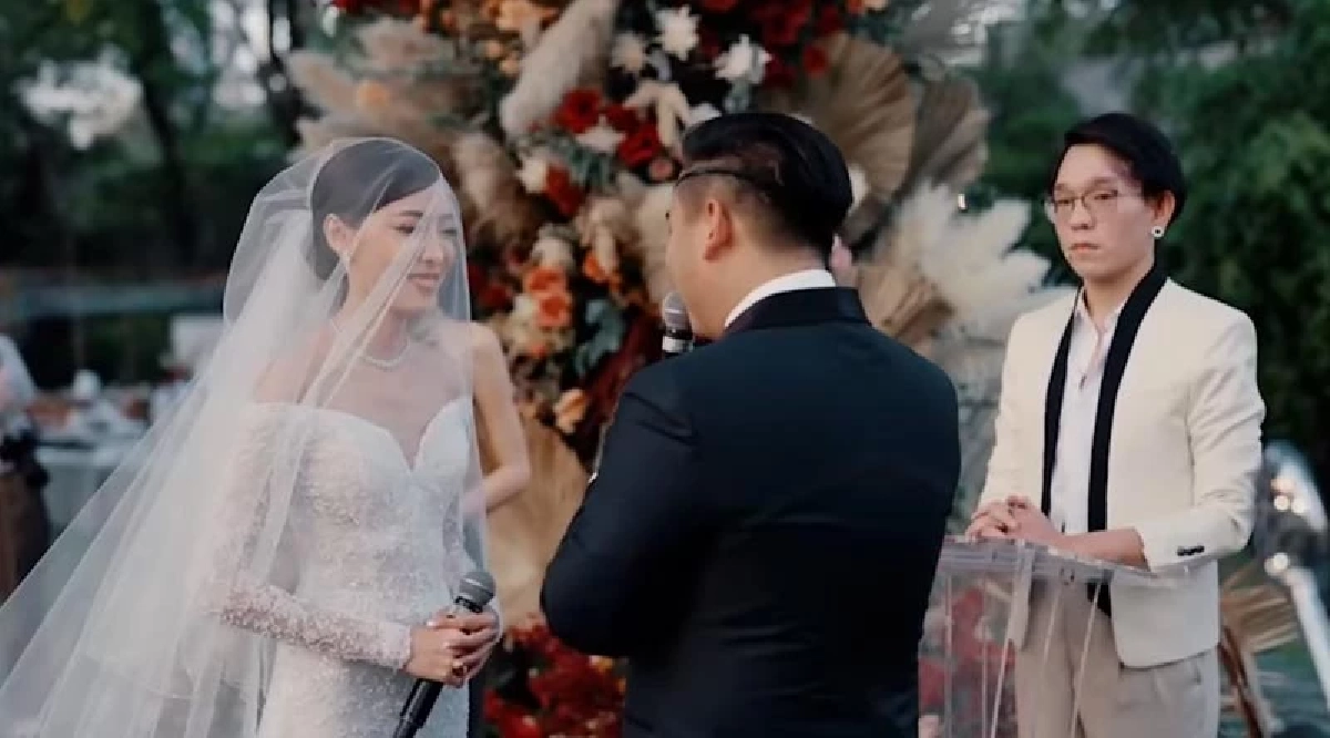 "ไฮโซลูกนัท" จูบดูดดื่มแฟนสาว ฉลองพิธีวิวาห์