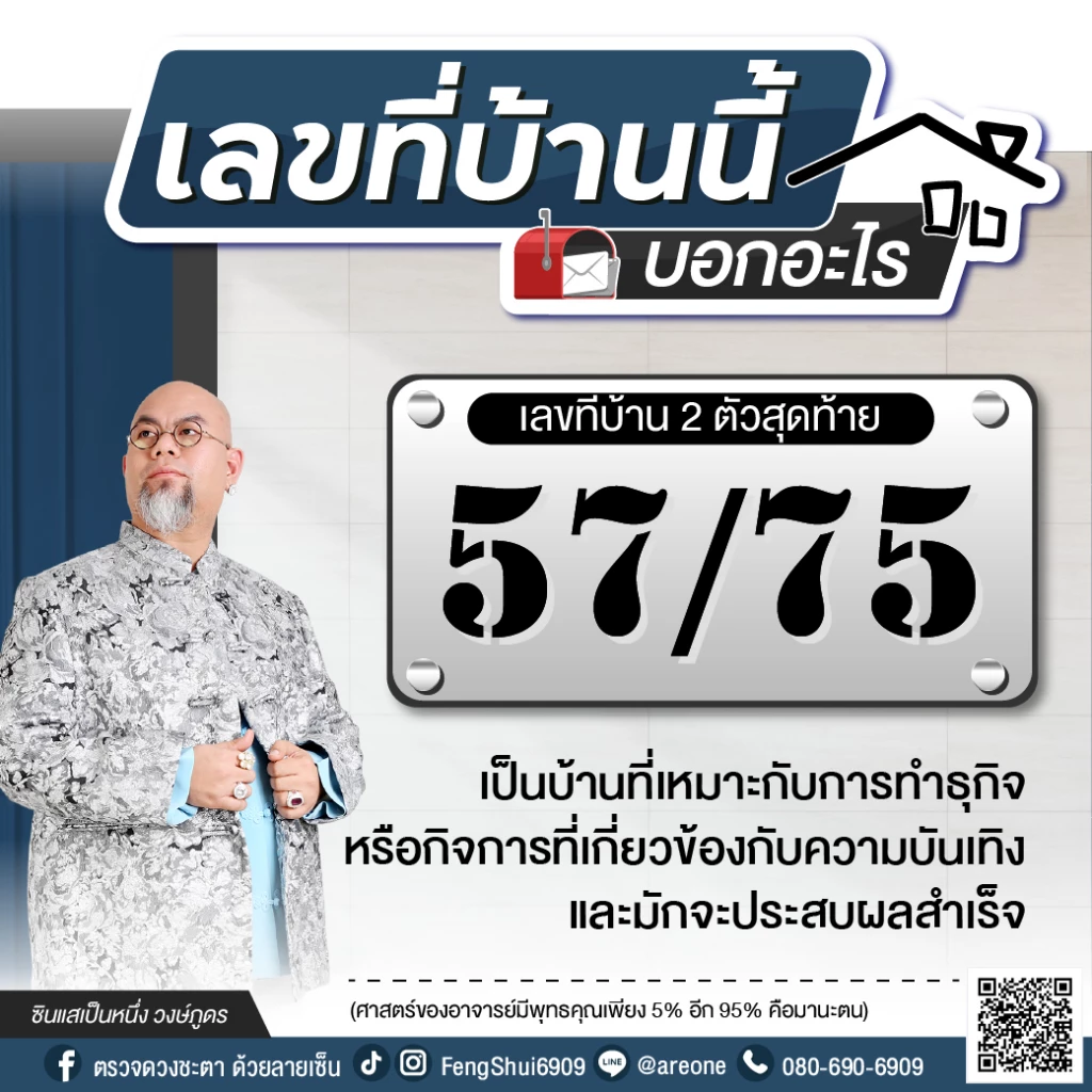2 หลักสุดท้าย "เลขที่บ้าน" บอกอะไร ฉบับซินแสเป็นหนึ่ง วงษ์ภูดร