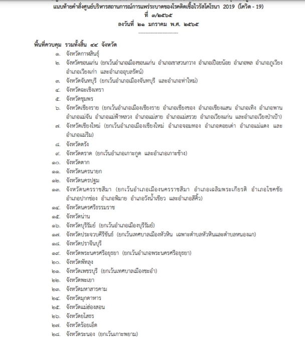 ราชกิจจาฯออกข้อกำหนดผ่อนคลายโควิด-19 ปรับพื้นที่โซนสี ดื่มไม่เกิน5ทุ่ม