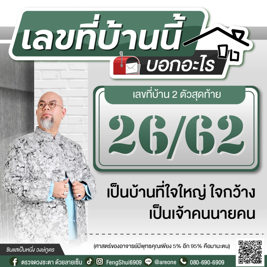 2 หลักสุดท้าย "เลขที่บ้าน" บอกอะไร ฉบับซินแสเป็นหนึ่ง วงษ์ภูดร