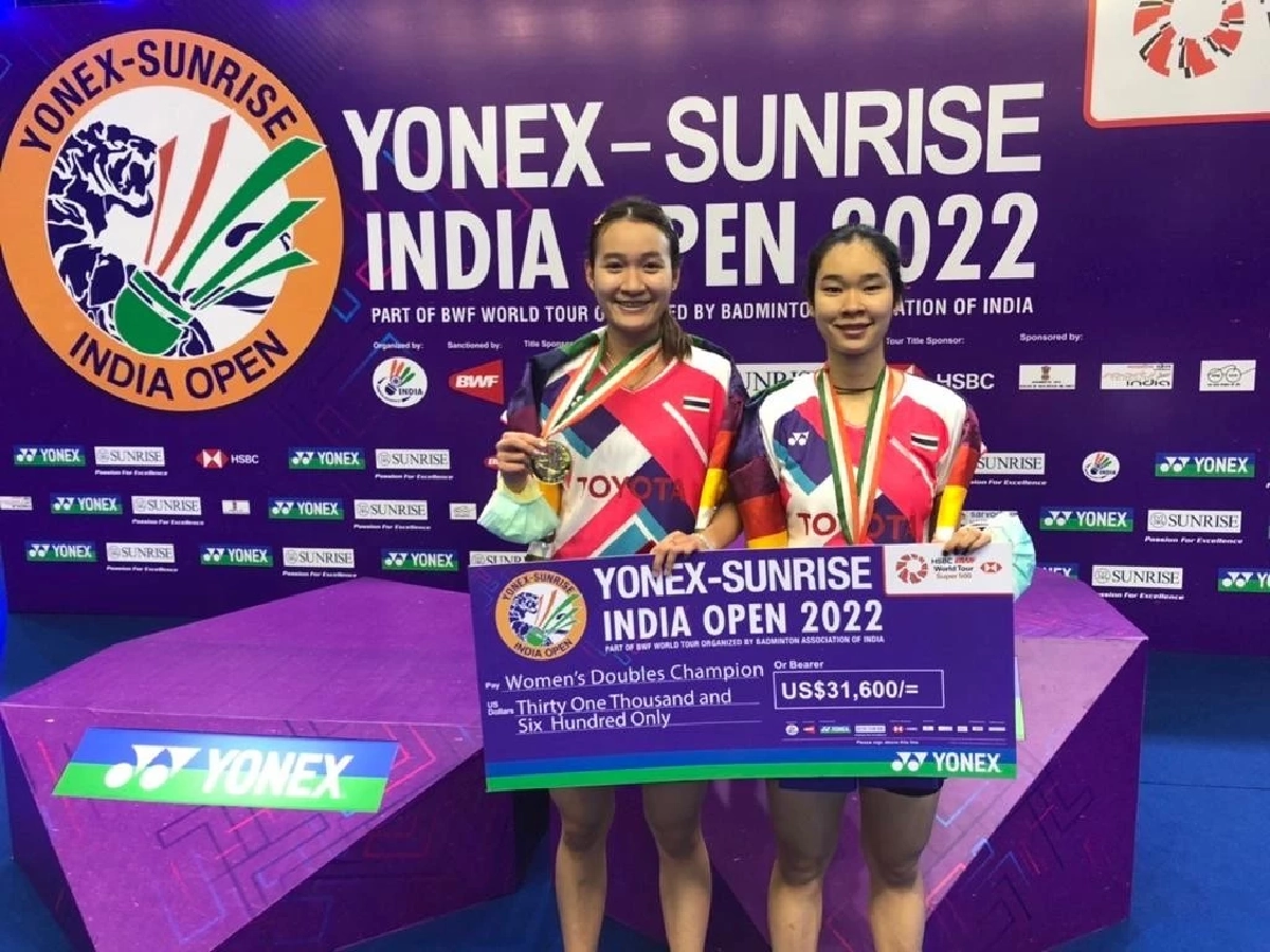 "มูนา เบญญาภา- อันนา นันทน์กาญจน์"  ซิวแบดมินตันหญิงคู่ อินเดีย โอเพ่น