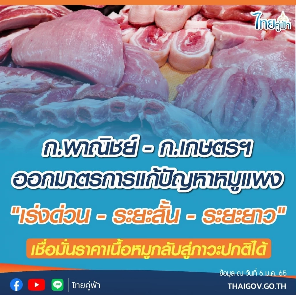 มั่นใจมาก หมูไทยปลอด"โรคอหิวาต์แอฟริกาในสุกร" การันตีหนึ่งเดียวในอาเซียน