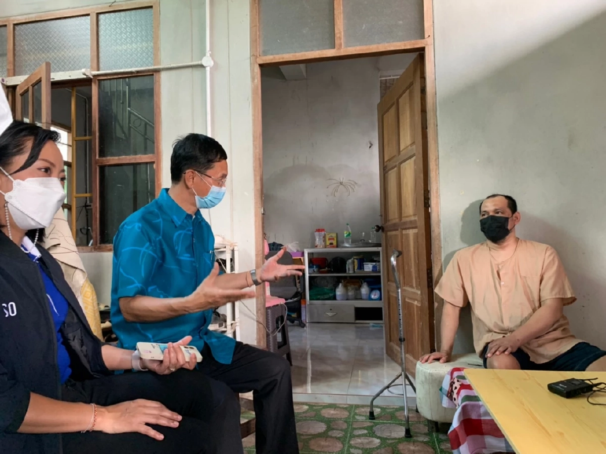 เจ้าหน้าที่สำนักงานประกันสังคมจังหวัดสงขลา เยี่ยมผู้ประกันตน  "ทุพพลภาพ"