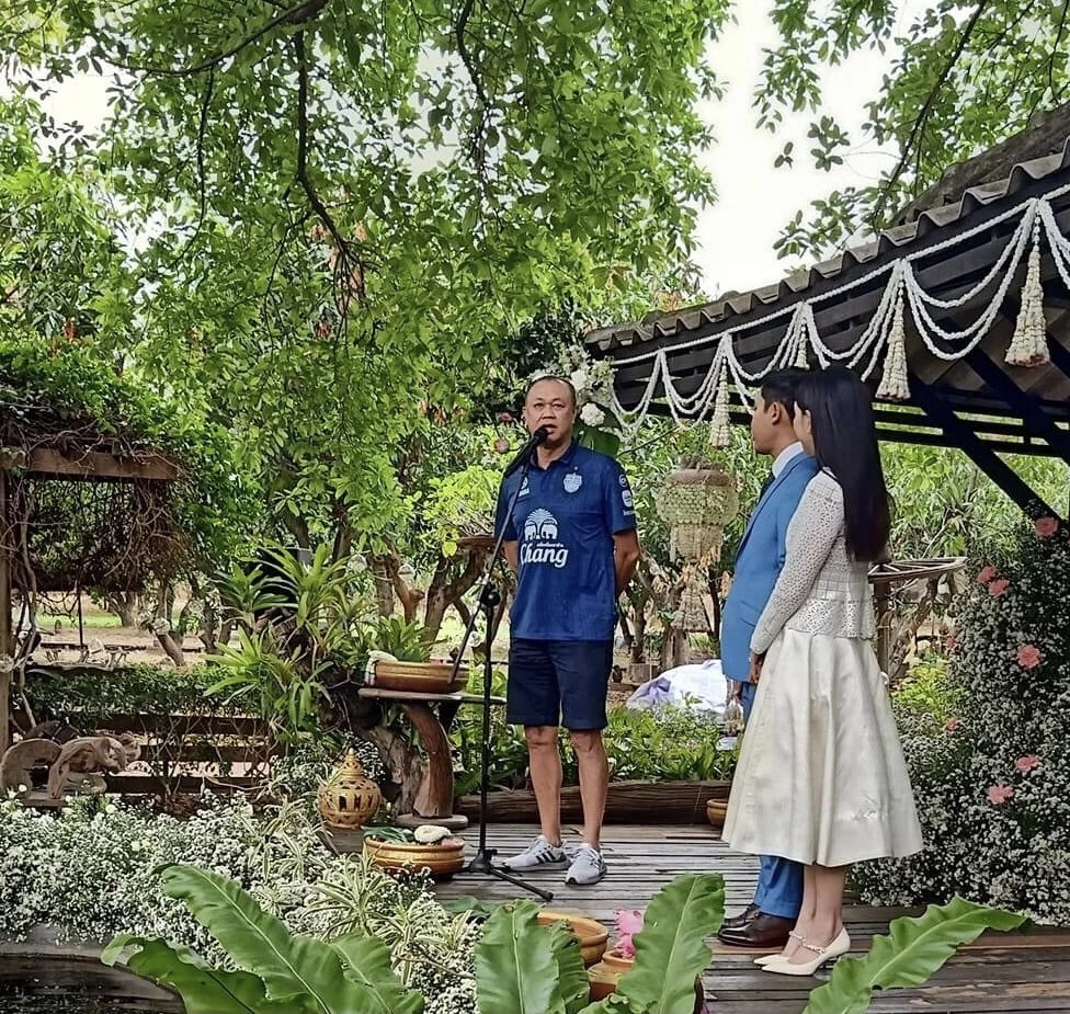 เนวิน ชิดชอบ ประธานงานแต่งลูกชาย เอกราช ช่างเหลา