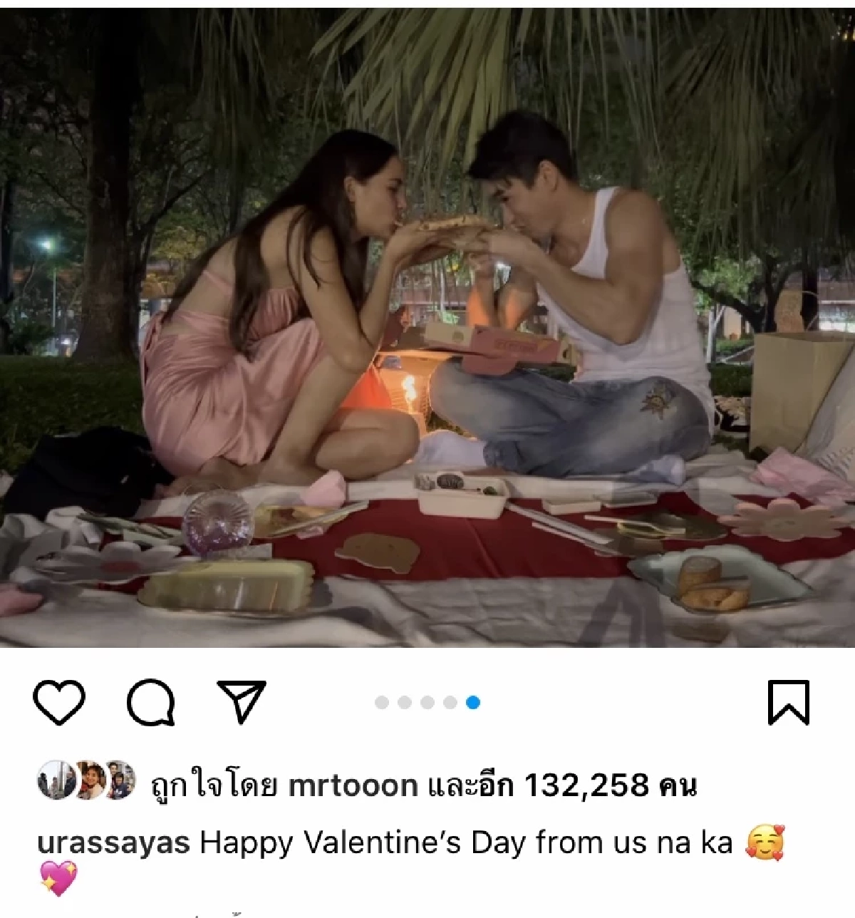 แฟนคลับฟิน "ญาญ่า-ณเดชน์" ฉลองวาเลนไทน์สุดหวาน ทุกอย่างเป็นรูปหัวใจ
