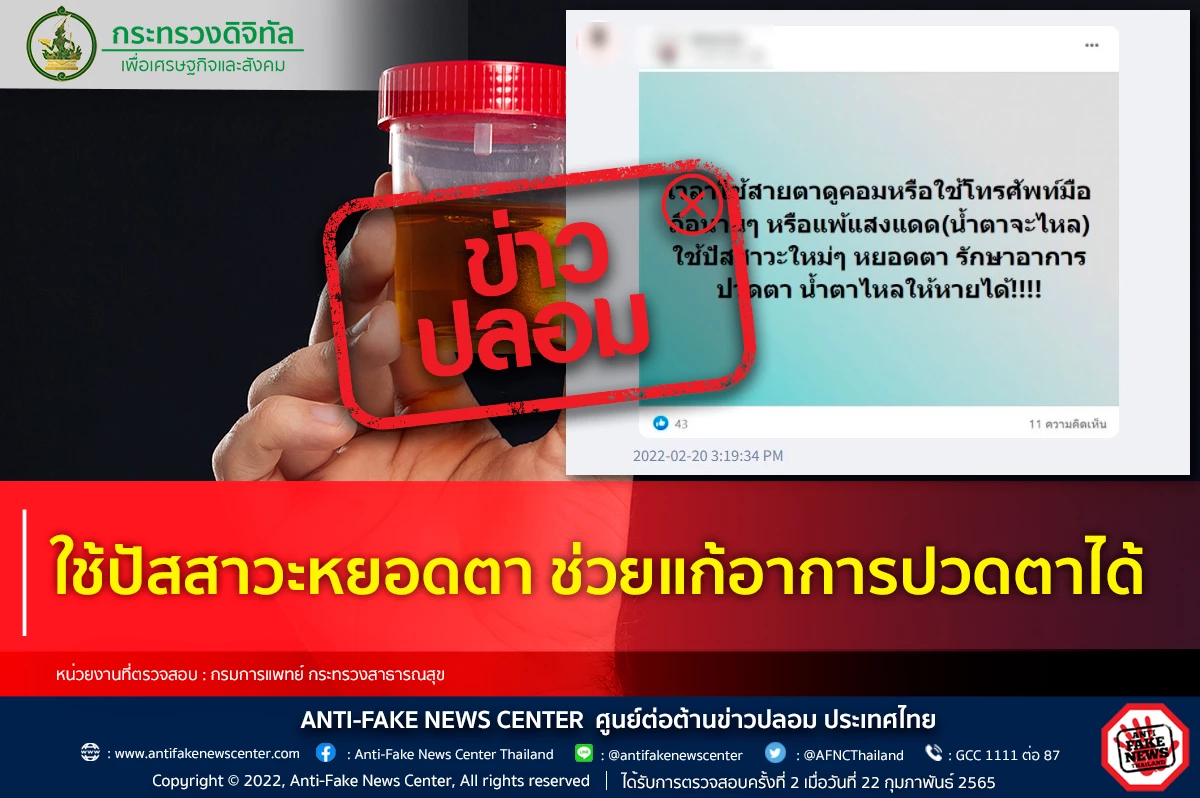 ตา, เจ็บตา, ปวดตา, วิธี, แก้ปวด, ปัสสาวะ, หยอดตา