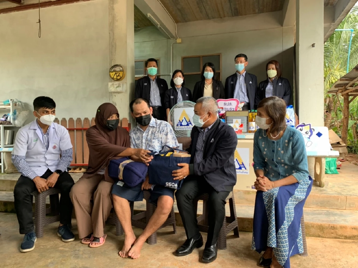 เจ้าหน้าที่สำนักงานประกันสังคมจังหวัดสงขลา เยี่ยมผู้ประกันตน  "ทุพพลภาพ"