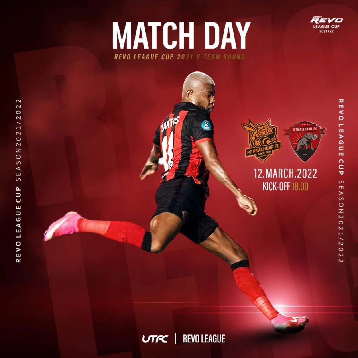 "ฟันธงไทยลีก"   พีทีประจวบ  เอาอยู่  ดวล อุทัยธานี เอฟซี  "รีโว่ลีกคัพ "8  ทีม