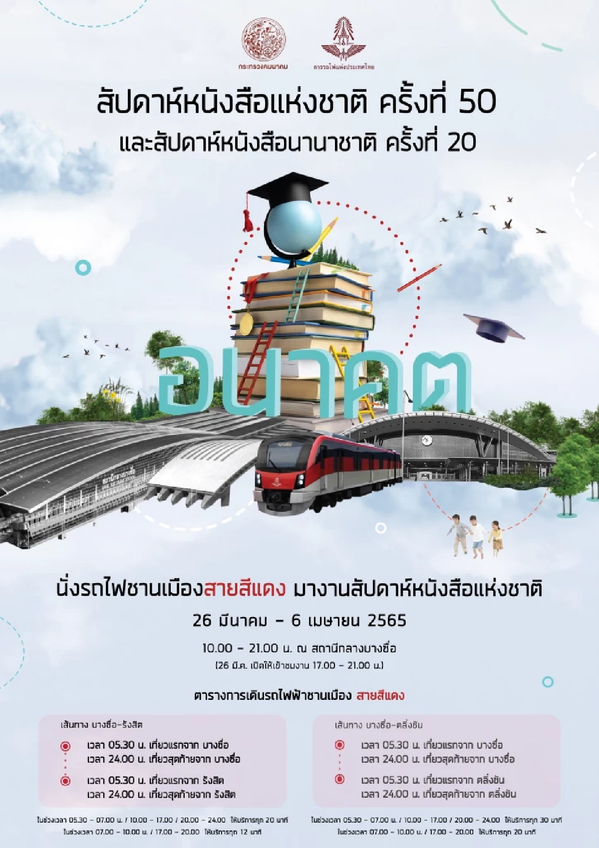 การรถไฟฯ เปิดพื้นที่ สถานีกลางบางซื่อ จัดงานสัปดาห์หนังสือแห่งชาติ