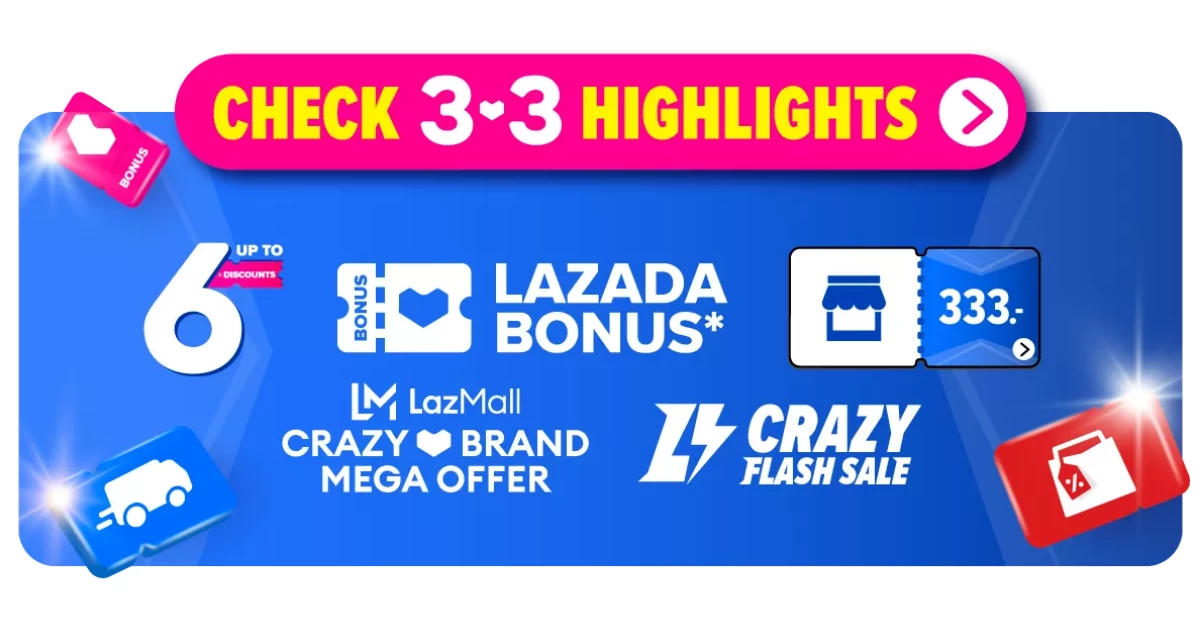 Lazada 3.3 ปังไม่หยุด กับแคมเปญ Big brands sale