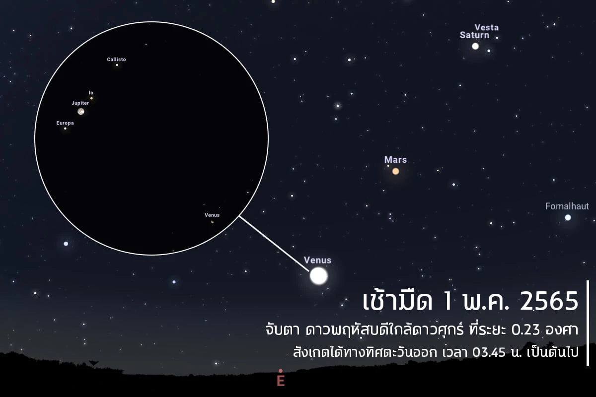 ตื่นไหวมั้ยเช้ามืดพรุ่งนี้ "ดาวเคราะห์" 2 ดวงสว่างที่สุดอยู่ใกล้กันที่สุด